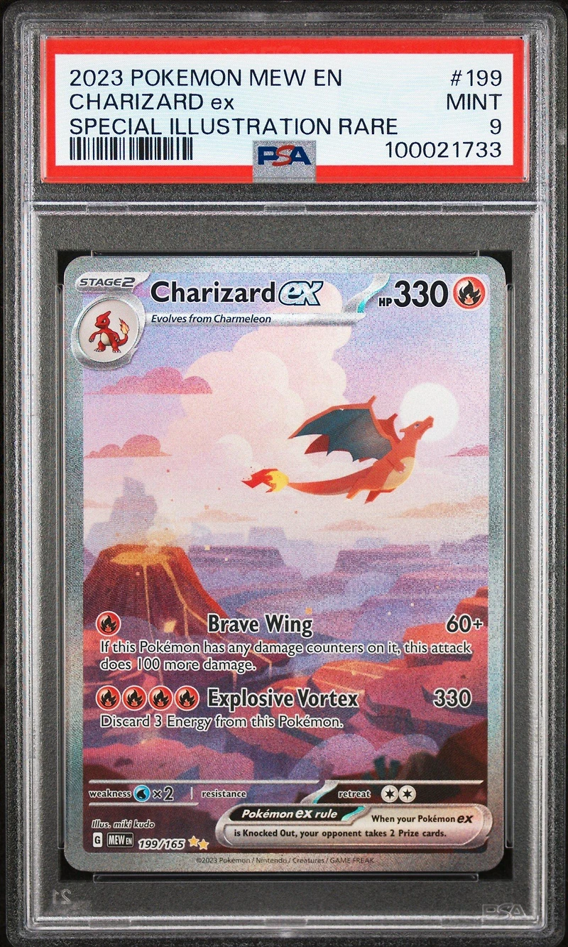 2023 Pokemon Mew En-151 199 Charizard Ex Special Illustration Rare PSA