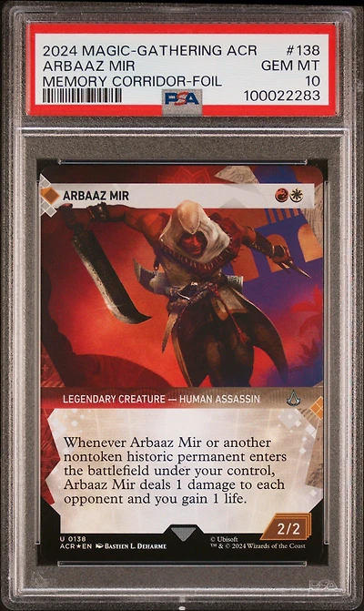 2024 Magic The Gathering Assassin's Creed 138 Arbaaz Mir Memory Corridor Showcase-foil PSA