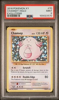 2016 Pokemon Xy Evolutions 70 Chansey-holo PSA