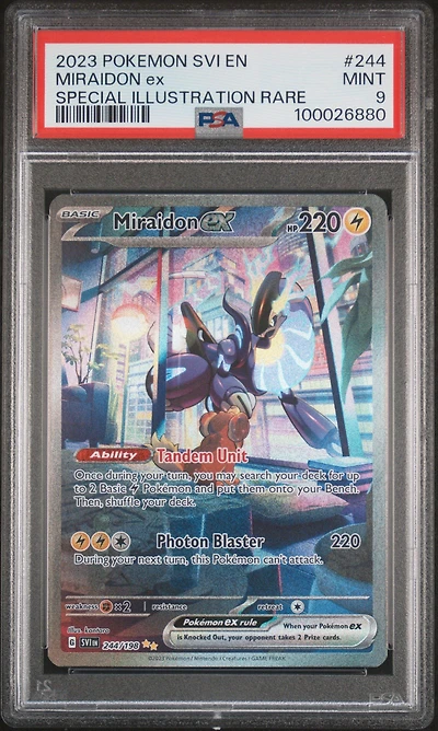 2023 Pokemon Svi En-scarlet & Violet 244 Miraidon Ex Special Illustration Rare PSA