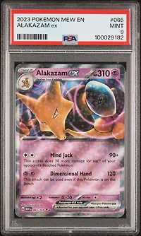 2023 Pokemon Mew En-151 065 Alakazam Ex PSA