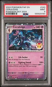 2024 Pokemon Paf En-paldean Fates 040 Ceruledge Pokemon Day 2024 PSA