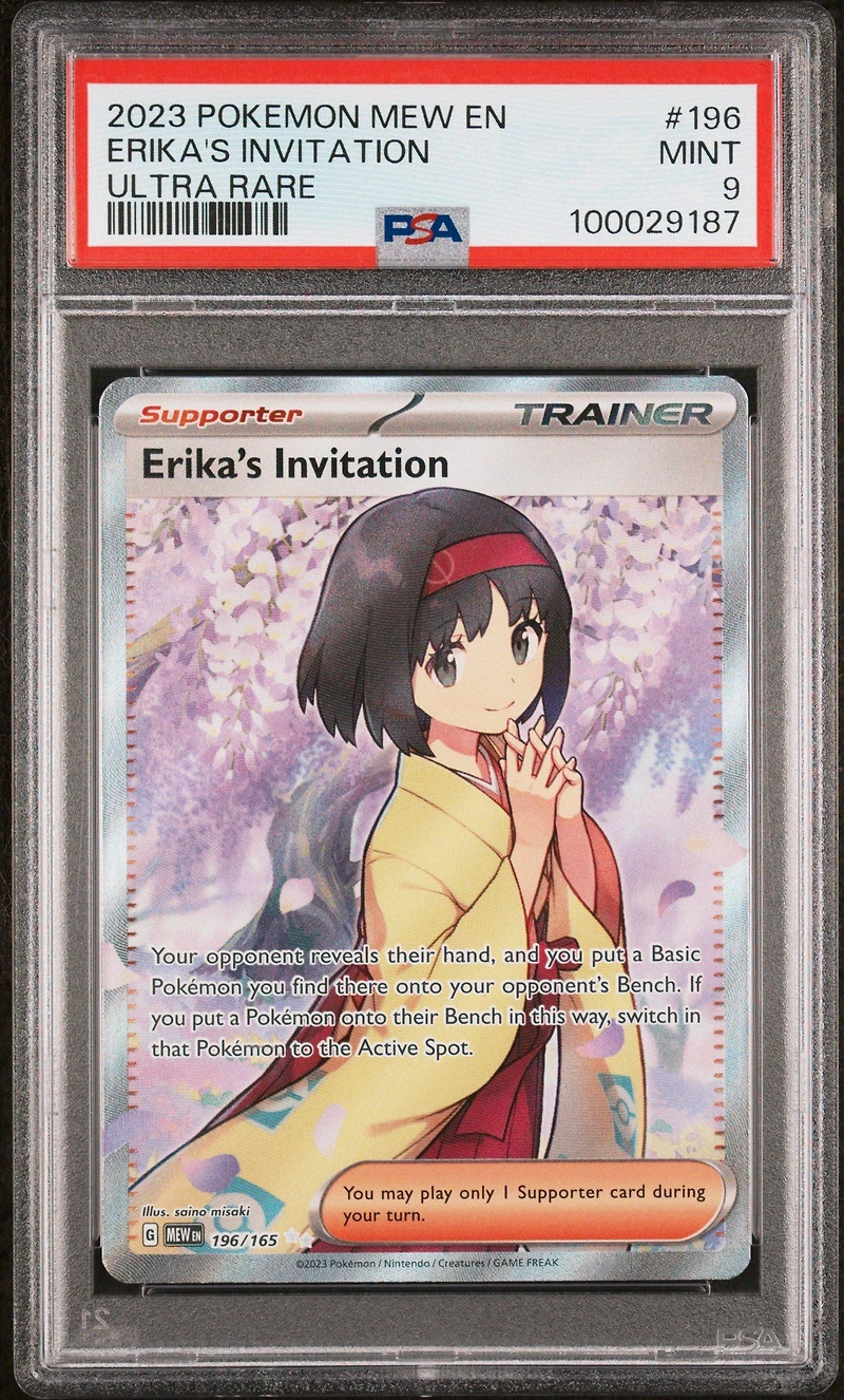 2023 Pokemon Mew En-151 196 Erika's Invitation Ultra Rare PSA