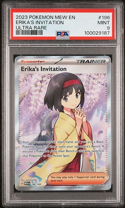 2023 Pokemon Mew En-151 196 Erika's Invitation Ultra Rare PSA