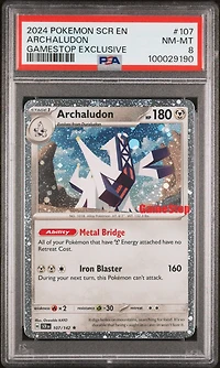 2024 Pokemon Scr En-stellar Crown 107 Archaludon Gamestop Exclusive PSA
