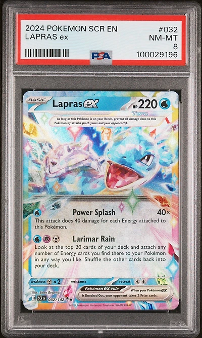 2024 Pokemon Scr En-stellar Crown 032 Lapras Ex PSA