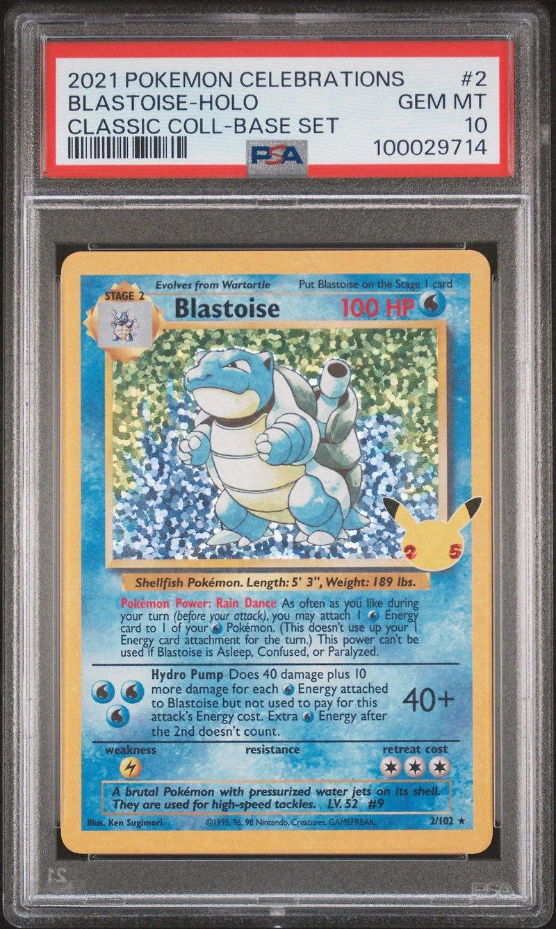 2021 Pokemon Celebrations Classic Collection 2 Blastoise-holo PSA