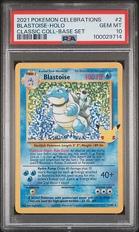 2021 Pokemon Celebrations Classic Collection 2 Blastoise-holo PSA