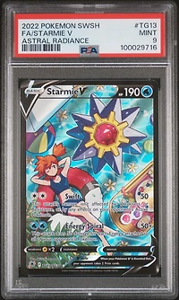 2022 Pokemon Sword & Shield Astral Radiance Tg13 Full Art/starmie V PSA