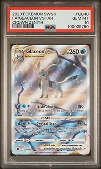 2023 Pokemon Sword And Shield Crown Zenith Gg40 Full Art/glaceon Vstar PSA