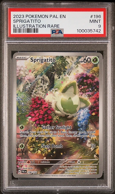 2023 Pokemon Pal En-paldea Evolved 196 Sprigatito Illustration Rare PSA
