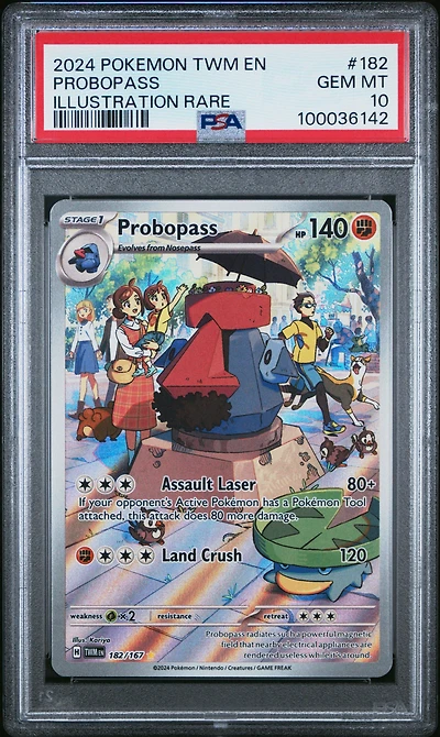 2024 Pokemon Twm En-twilight Masquerade 182 Probopass Illustration Rare PSA 10