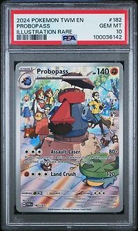 2024 Pokemon Twm En-twilight Masquerade 182 Probopass Illustration Rare PSA 10