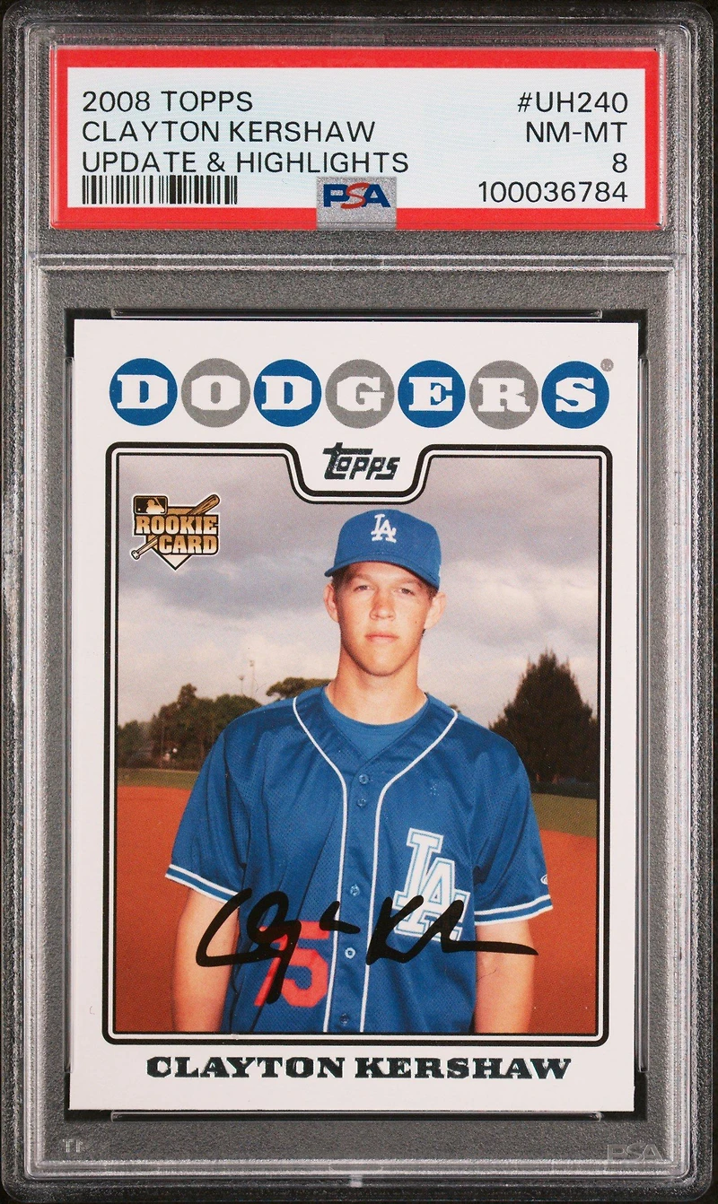 2008 Topps Update & Highlights Uh240 Clayton Kershaw PSA