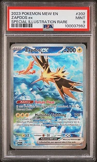 2023 Pokemon Mew En-151 202 Zapdos Ex Special Illustration Rare PSA