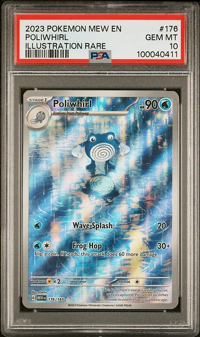 2023 Pokemon Mew En-151 176 Poliwhirl Illustration Rare PSA