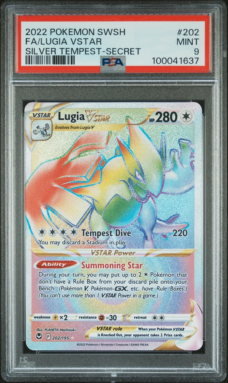 2022 Pokemon Sword & Shield Silver Tempest 202 Full Art/lugia Vstar Secret PSA