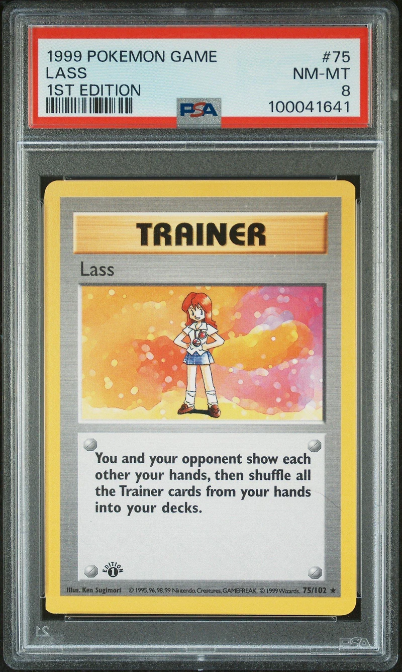 1999 Pokemon Game 75 Lass 1st Edition PSA