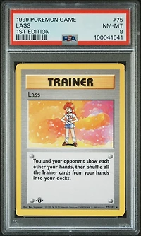 1999 Pokemon Game 75 Lass 1st Edition PSA