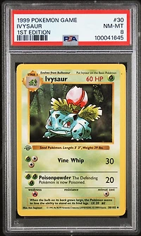 1999 Pokemon Game 30 Ivysaur 1st Edition PSA