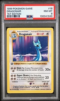 1999 Pokemon Game 18 Dragonair 1st Edition PSA