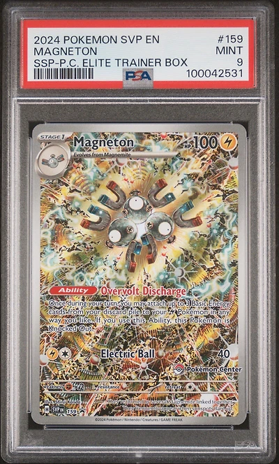 2024 Pokemon Svp En-sv Black Star Promo 159 Magneton Surging Sparks Pokemon Center Elite Trainer Box PSA