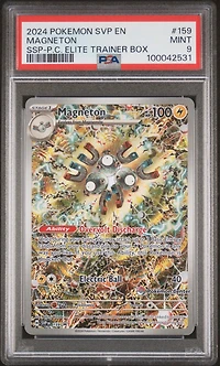 2024 Pokemon Svp En-sv Black Star Promo 159 Magneton Surging Sparks Pokemon Center Elite Trainer Box PSA