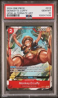 2024 One Piece Wings Of The Captain 013 Monkey D. Luffy Alternate Art PSA 10