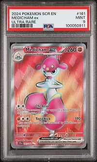 2024 Pokemon Scr En-stellar Crown 161 Medicham Ex Ultra Rare PSA