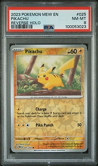 2023 Pokemon Mew En-151 025 Pikachu Reverse Holo PSA