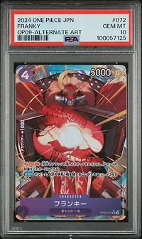 2024 One Piece Japanese Emperors In The New World 072 Franky Alternate Art PSA 10
