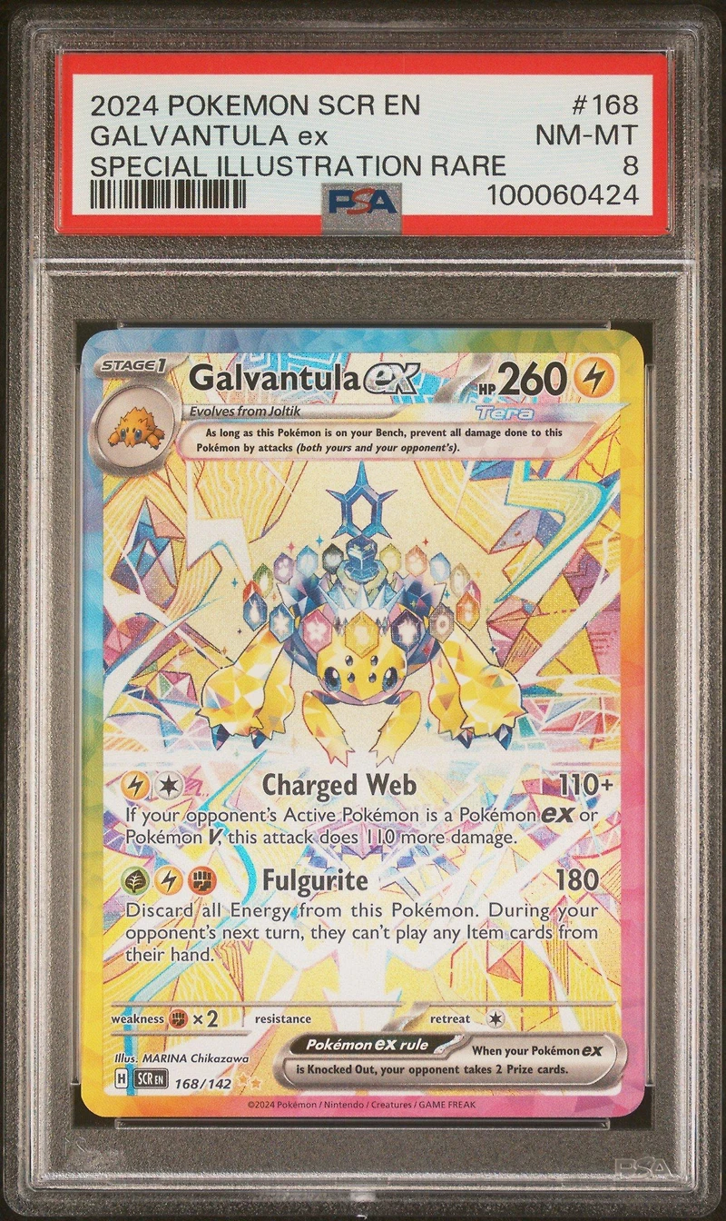 2024 Pokemon Scr En-stellar Crown 168 Galvantula Ex Special Illustration Rare PSA