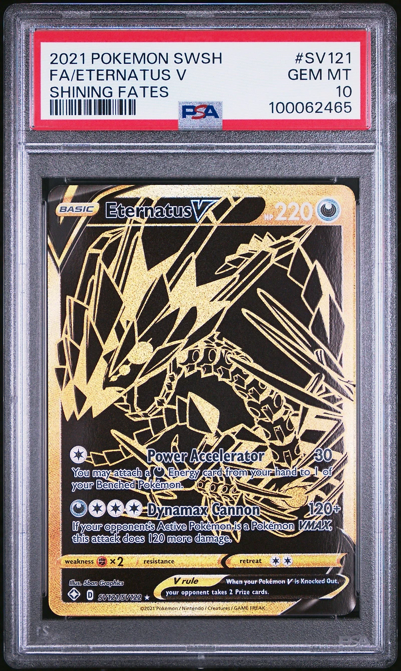 2021 Pokemon Sword & Shield Shining Fates Sv121 Full Art/eternatus V PSA