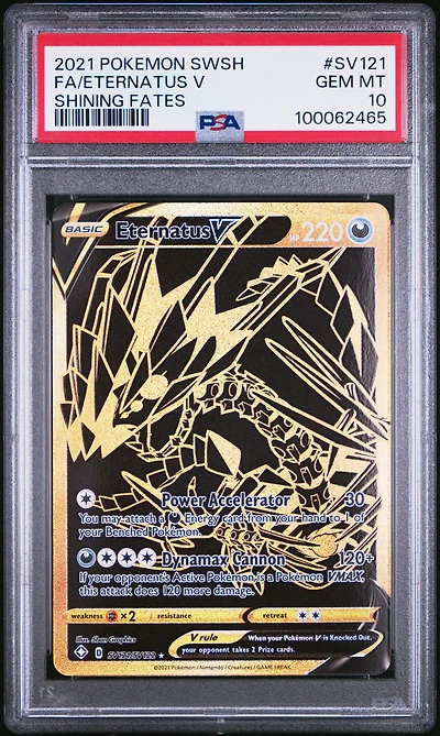 2021 Pokemon Sword & Shield Shining Fates Sv121 Full Art/eternatus V PSA