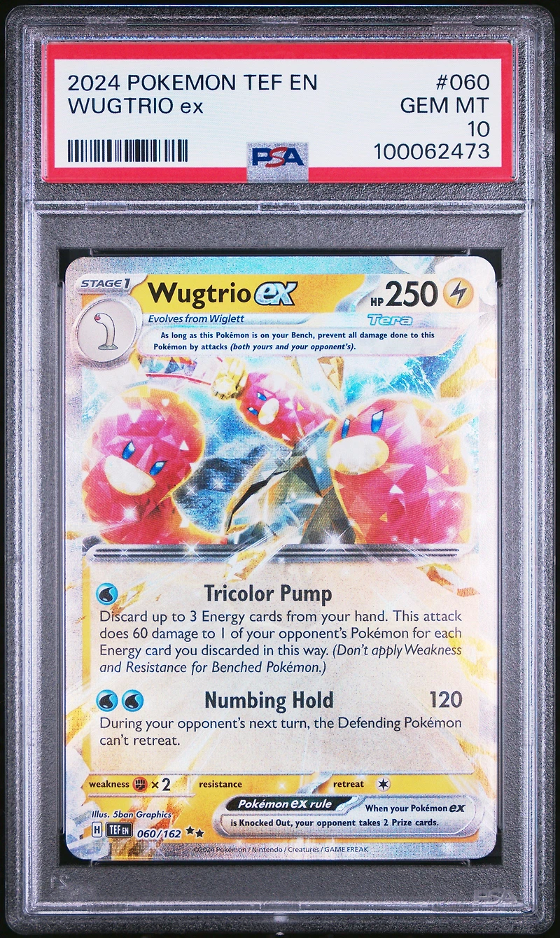 2024 Pokemon Tef En-temporal Forces 060 Wugtrio Ex PSA