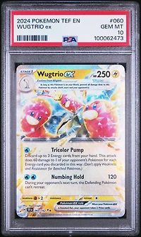 2024 Pokemon Tef En-temporal Forces 060 Wugtrio Ex PSA