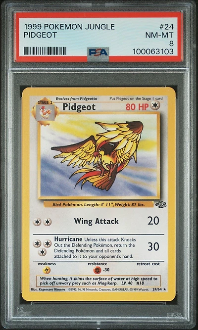 1999 Pokemon Jungle 24 Pidgeot PSA