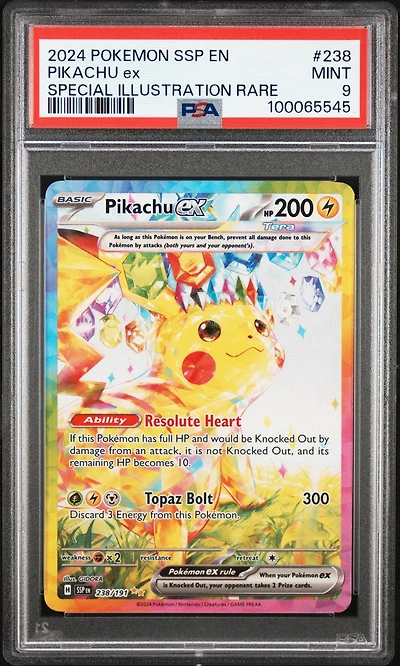 2024 Pokemon Ssp En-surging Sparks 238 Pikachu Ex Special Illustration Rare PSA