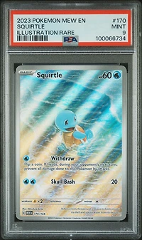 2023 Pokemon Mew En-151 170 Squirtle Illustration Rare PSA