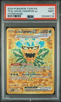 2024 Pokemon Twm En-twilight Masquerade 221 Teal Mask Ogerpon Ex Hyper Rare PSA