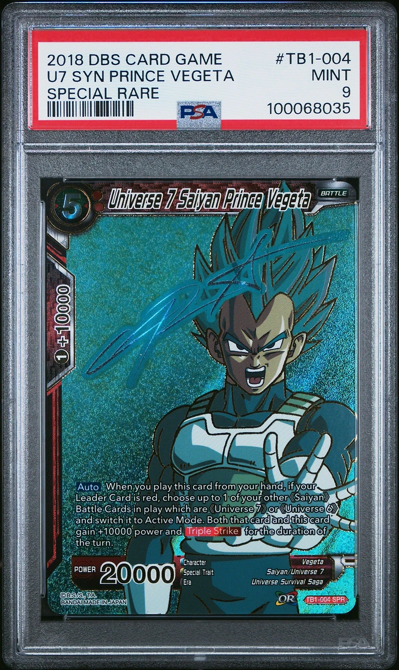 2018 Dragon Ball Super Card Game Themed Booster 1 Tournament Of Power Tb1-004 Universe 7 Saiyan Prince Vegeta Special Rare PSA