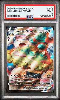 2020 Pokemon Sword & Shield 142 Full Art/snorlax Vmax PSA