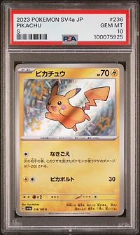 2023 Pokemon Japanese Sv4a-shiny Treasure Ex 236 Pikachu S PSA