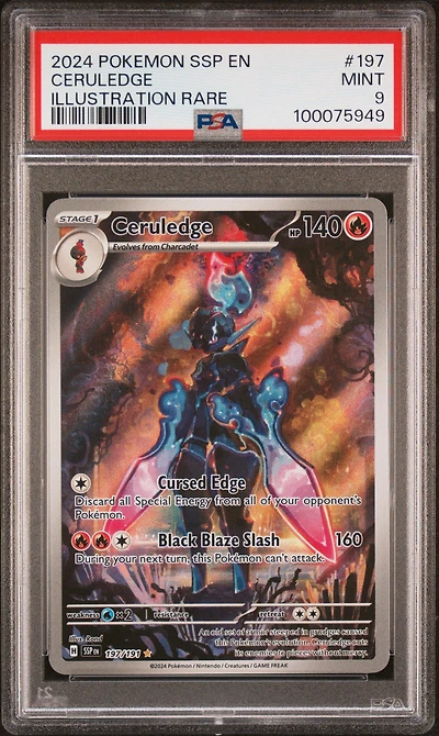 2024 Pokemon Ssp En-surging Sparks 197 Ceruledge Illustration Rare PSA