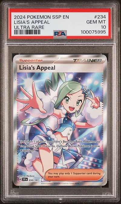 2024 Pokemon Ssp En-surging Sparks 234 Lisia's Appeal Ultra Rare PSA