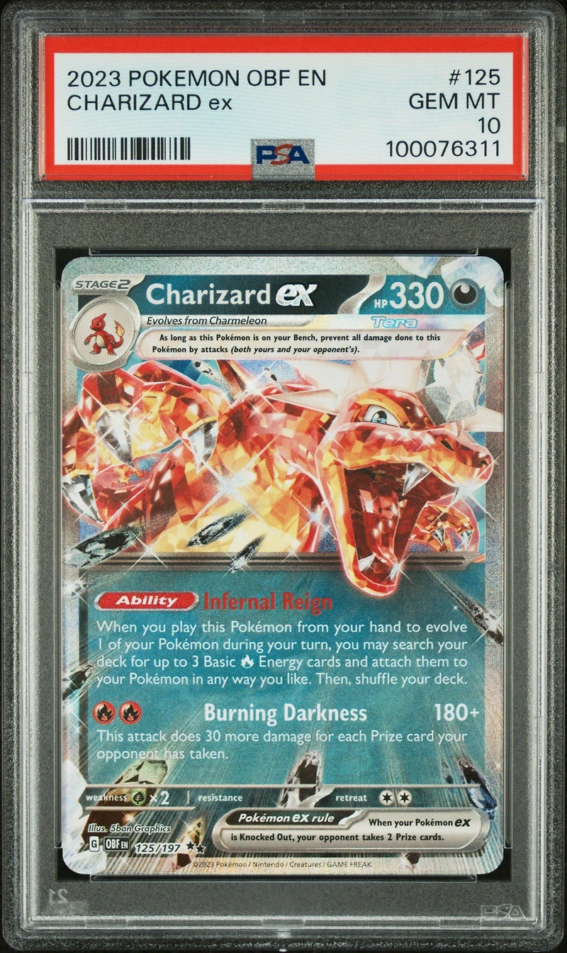 2023 Pokemon Obf En-obsidian Flames Charizard Ex PSA