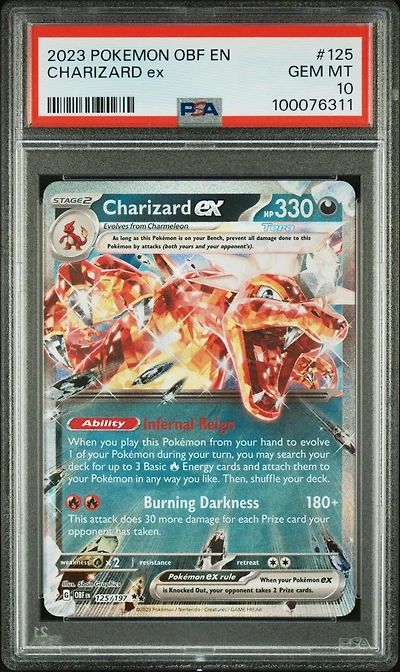 2023 Pokemon Obf En-obsidian Flames Charizard Ex PSA