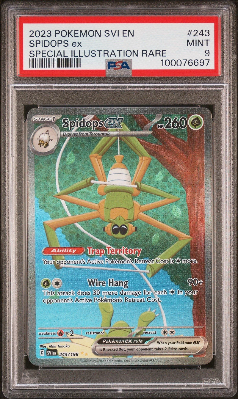 2023 Pokemon Svi En-scarlet & Violet 243 Spidops Ex Special Illustration Rare PSA