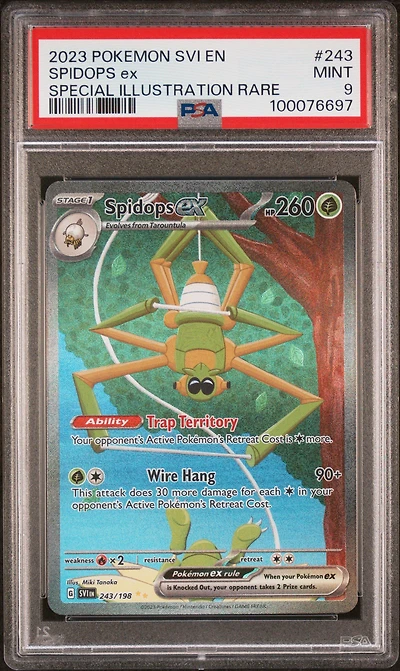 2023 Pokemon Svi En-scarlet & Violet 243 Spidops Ex Special Illustration Rare PSA