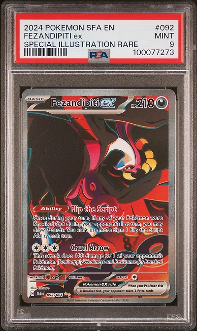 2024 Pokemon Sfa En-shrouded Fable 092 Fezandipiti Ex Special Illustration Rare PSA